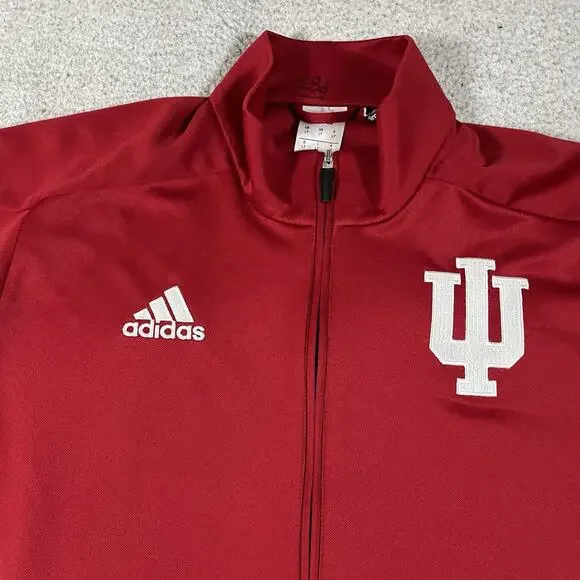 Indiana Hoosiers Jacket Mens L Adidas Full Zip Team Issued Track Climacool - Picture 5 of 16